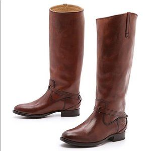 Frye Redwood Brown Lindsay Plate Riding Boots size 6.5
